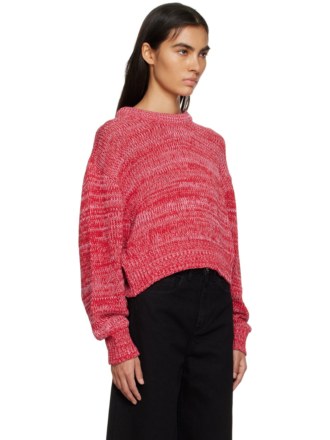 Red Cropped Sweater - 2