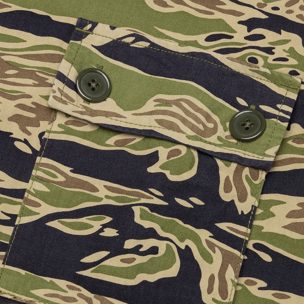 WACKO MARIA TIGER CAMO ARMY SHIRT TYPE-2 - OLIVE - 4