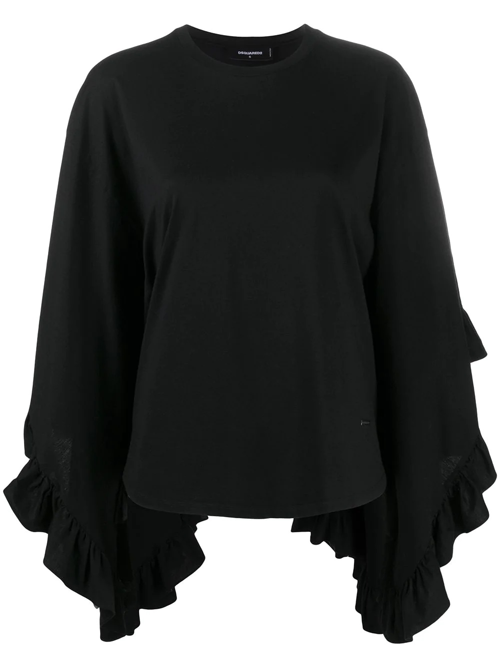 asymmetric flared sleeve top - 1