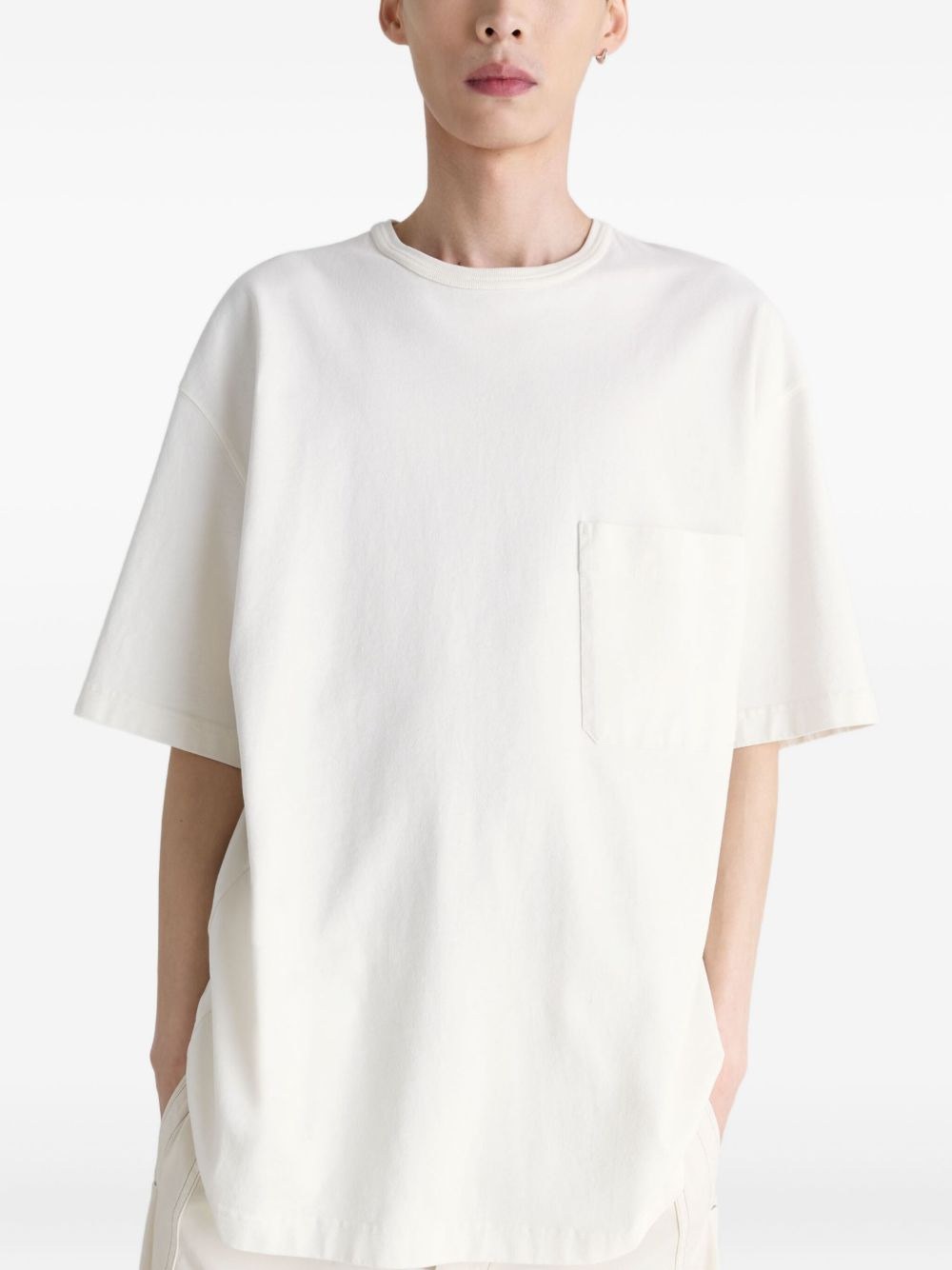 patch-pocket jersey T-shirt - 3