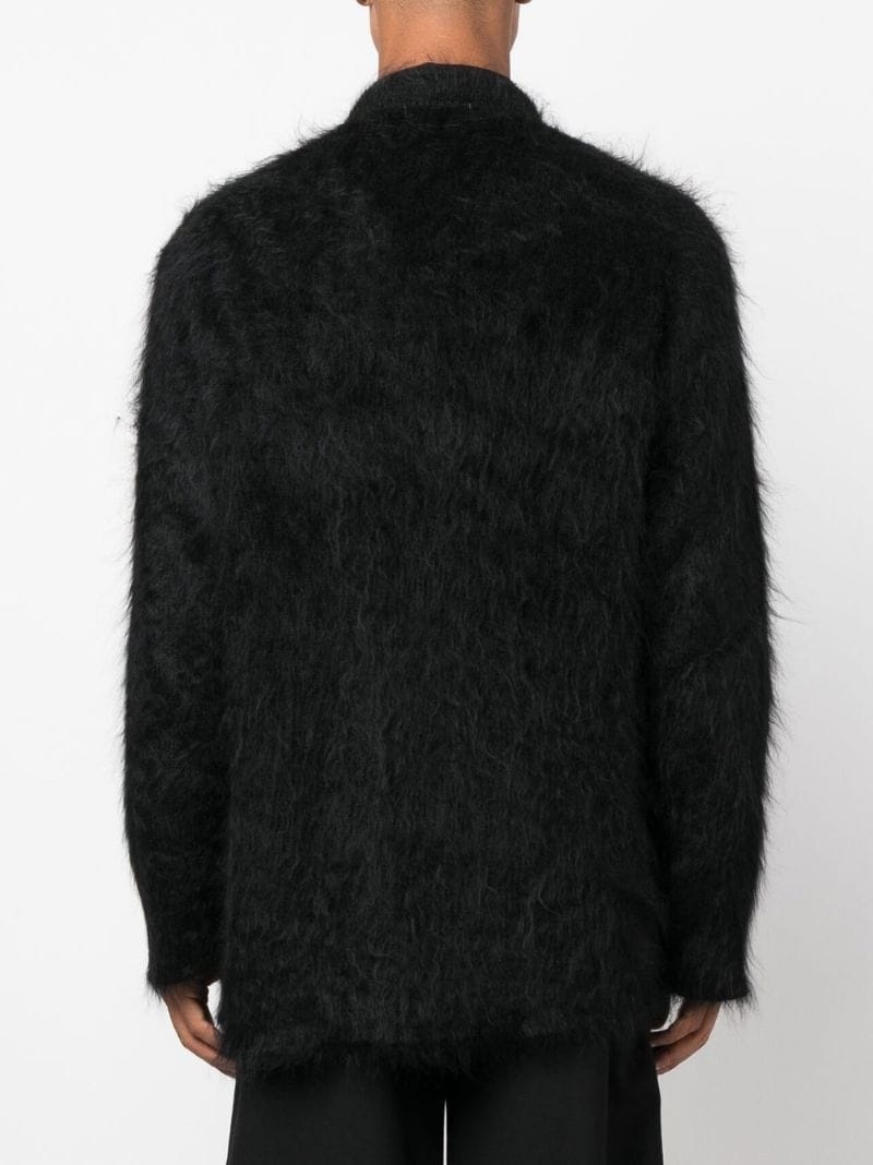 furry-knit design jumper - 4