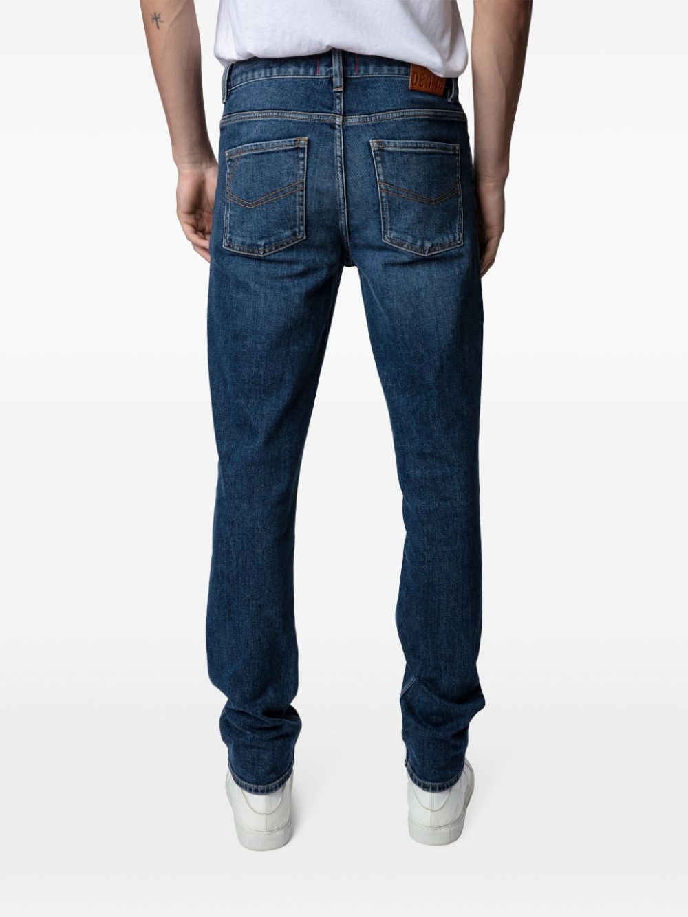 mid-rise slim-cut jeans - 6