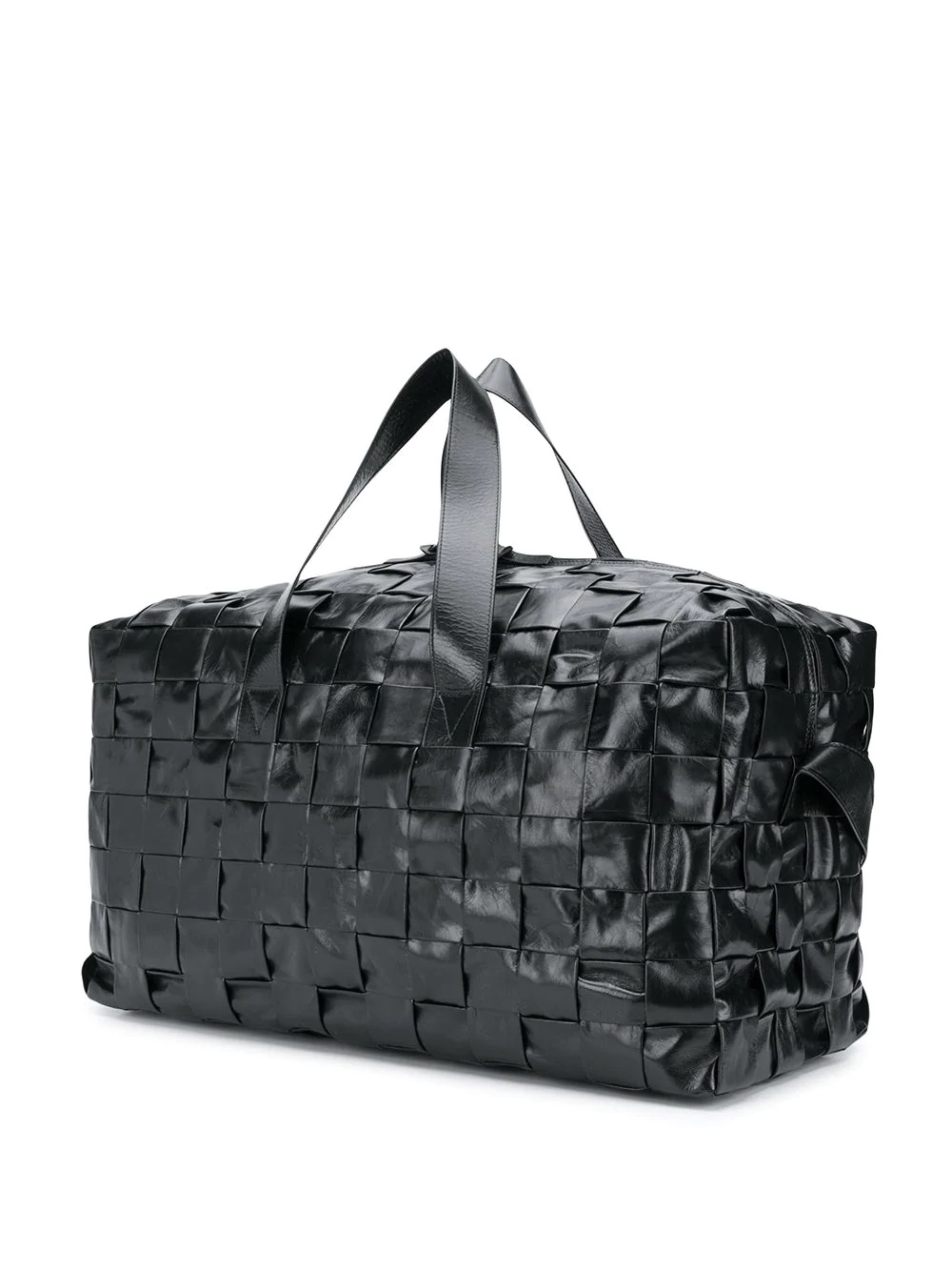 woven leather holdall - 3