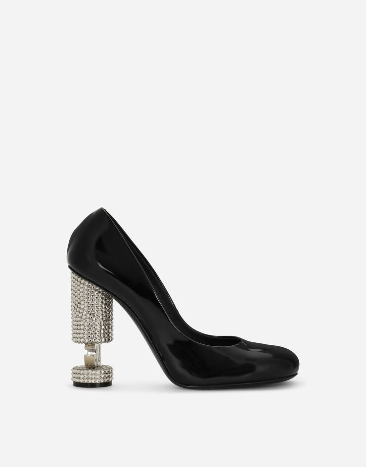 Polished calfskin pumps - 1