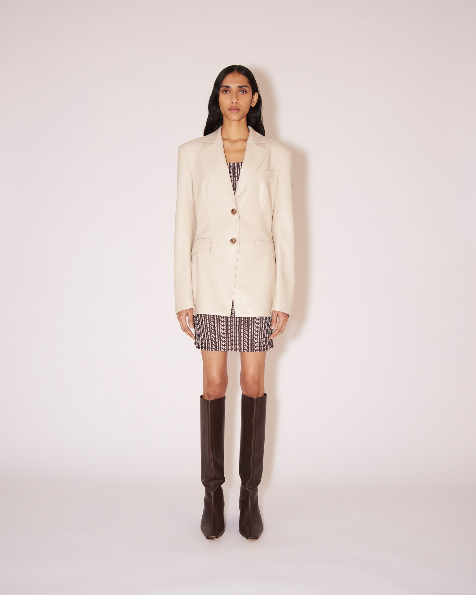 HATHI - OKOBOR™ alt-leather blazer - Creme - 3