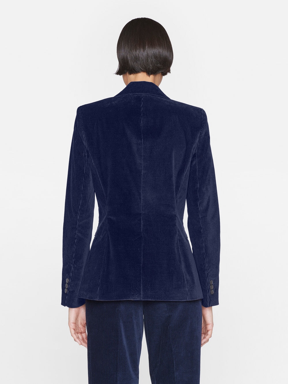 The Corduroy Femme Blazer in Navy - 7