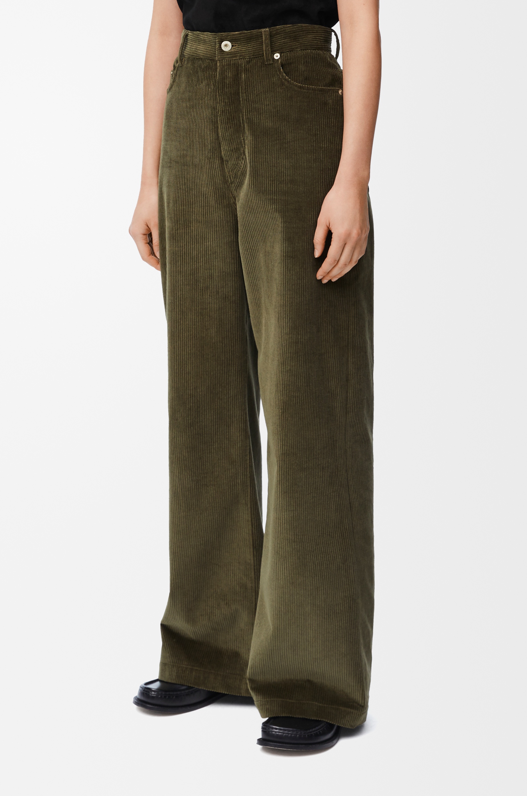 High waisted trousers in cotton and cashmere - 3