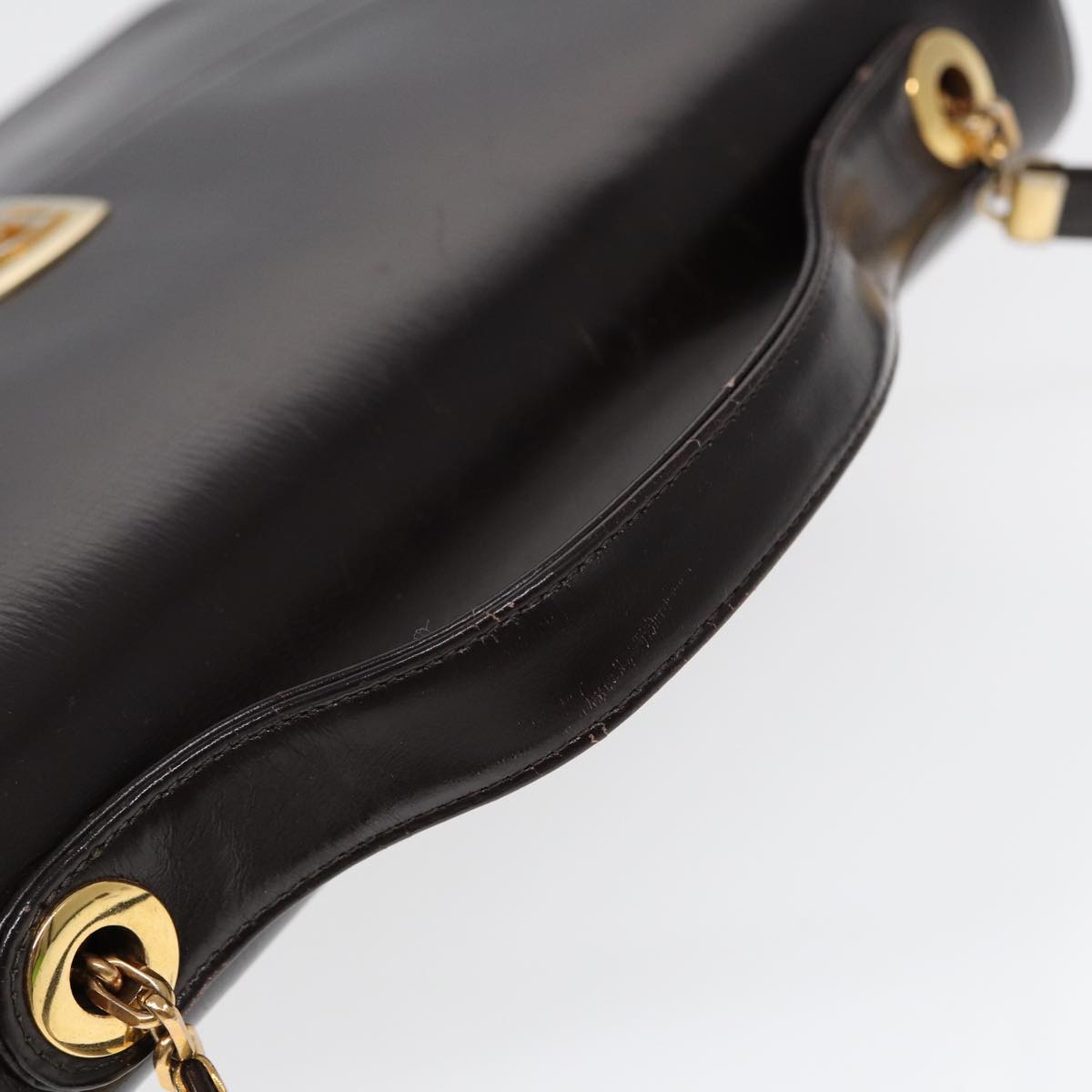 DIOR Hand Bag Leather Brown Gold - 14