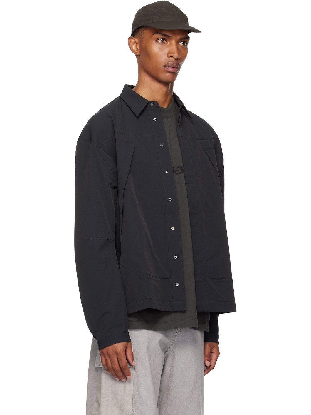 Black Utility Overshirt - 2