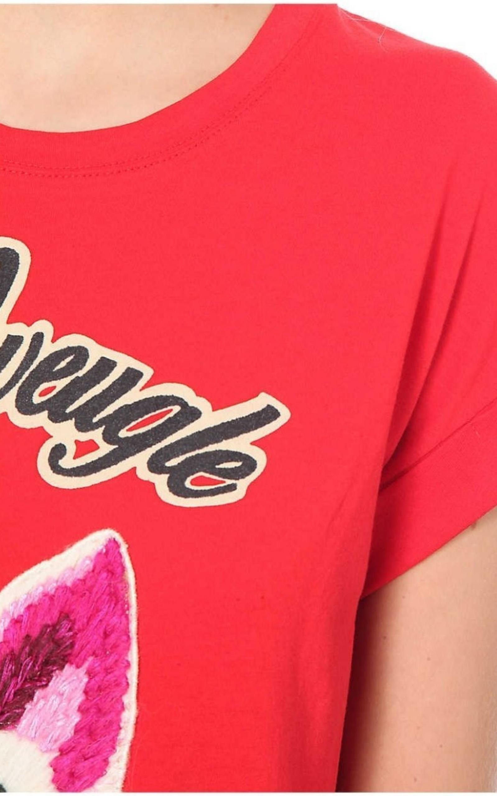 Cat Embroidered Cotton-Jersey T-shirt - 5