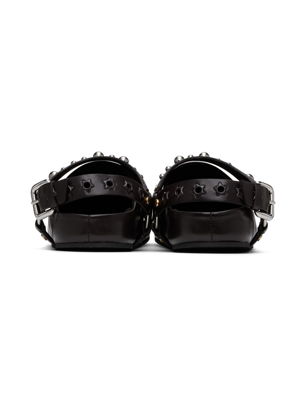 Brown Elyse Studded Clogs - 2