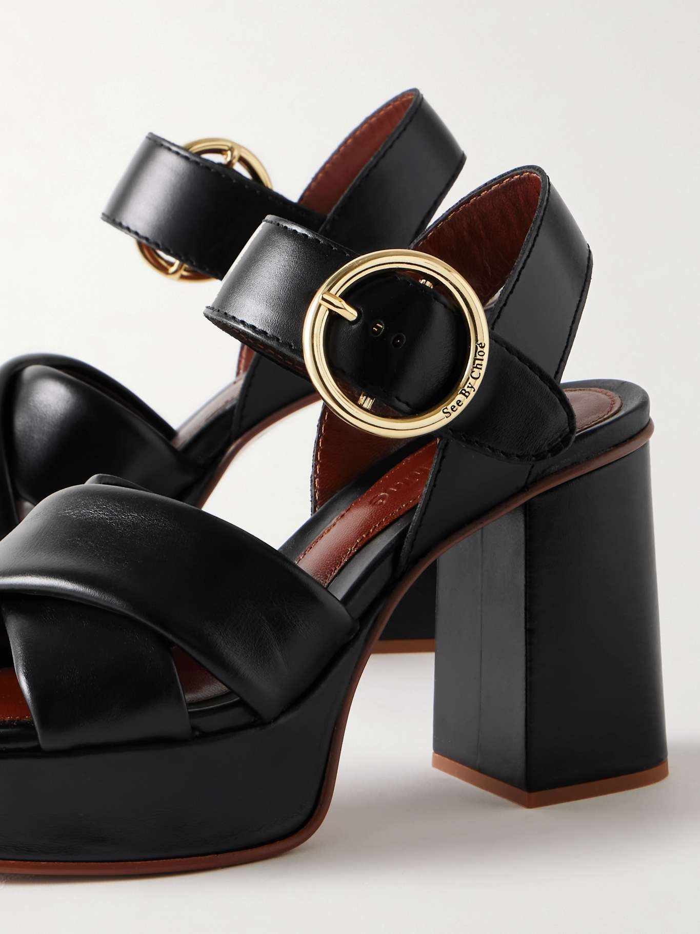 Lyna leather platform sandals - 4
