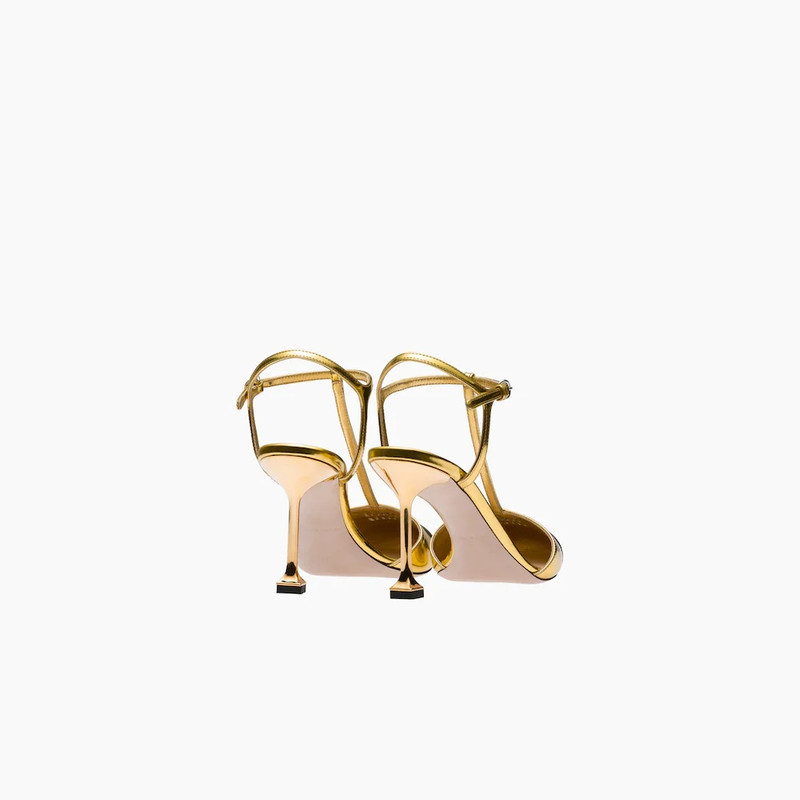 Miu Miu Metallic technical fabric and patent leather pumps outlook