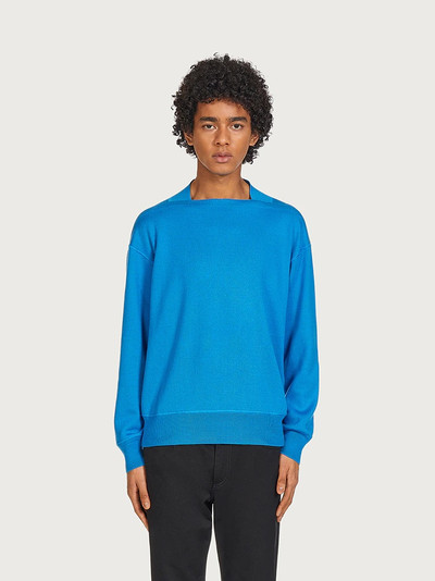 FERRAGAMO SWEATER WITH SQUARED COLLAR outlook
