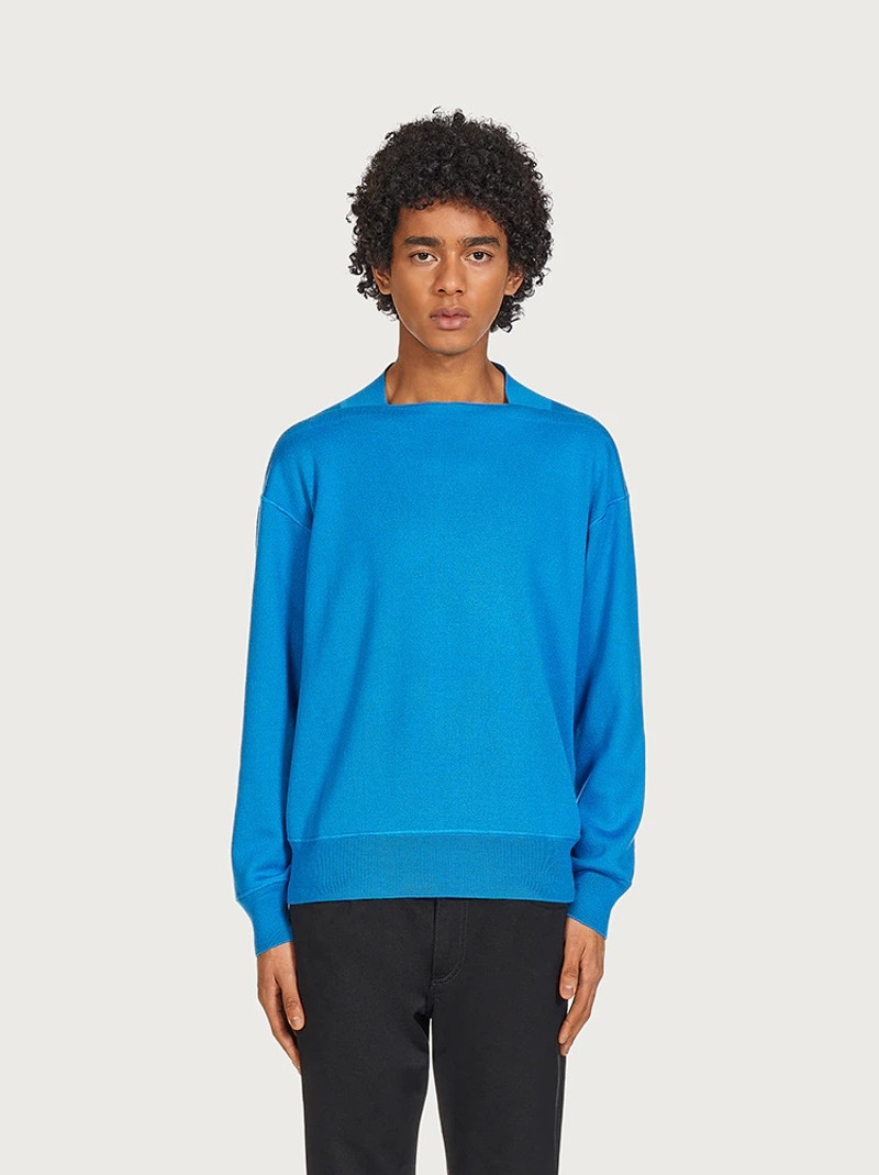 FERRAGAMO SWEATER WITH SQUARED COLLAR outlook