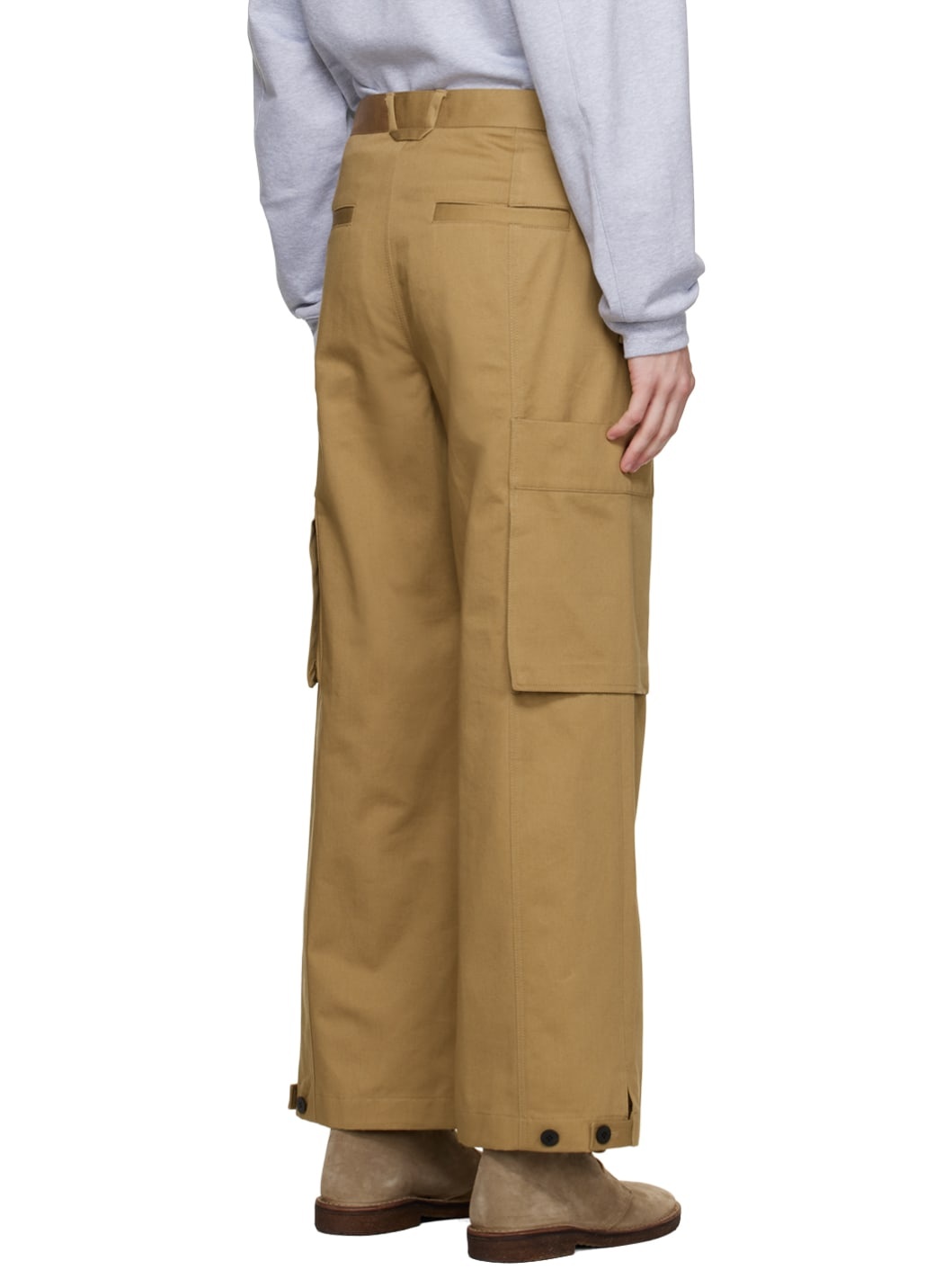 Tan Side Pocket Cargo Pants - 3
