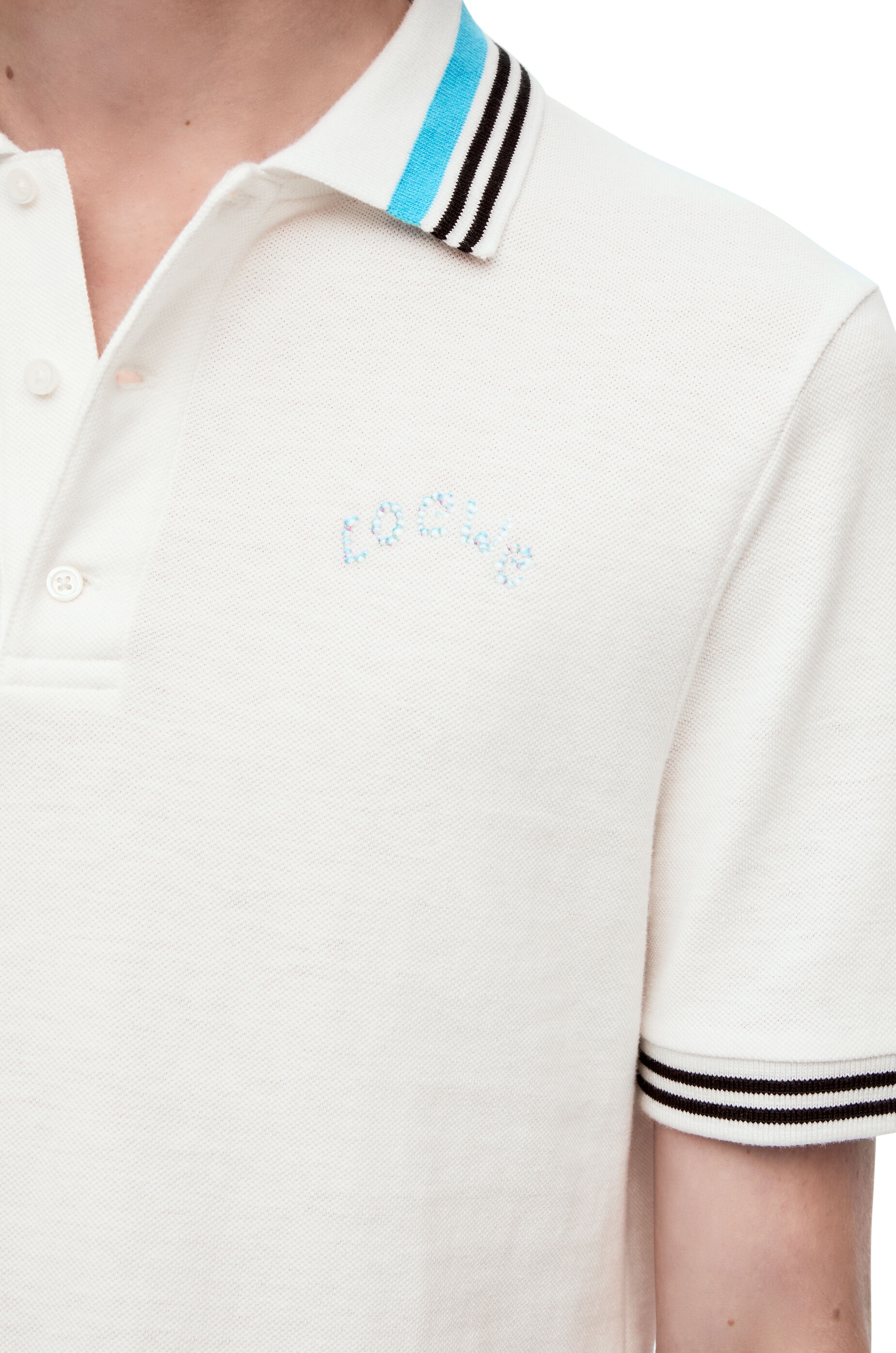 LOEWE bubble polo in cotton and linen - 5