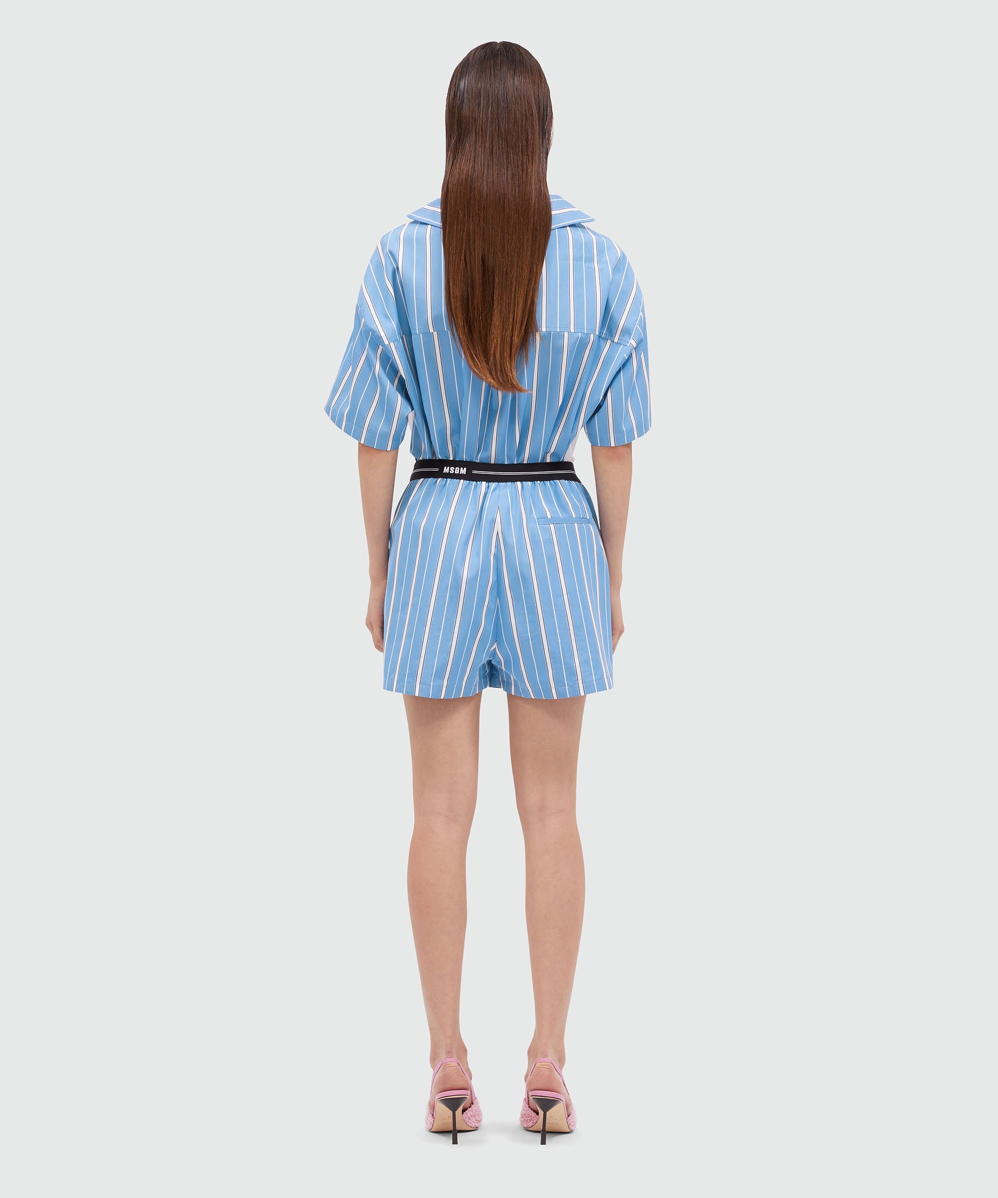MSGM poplin shorts with elastic - 3