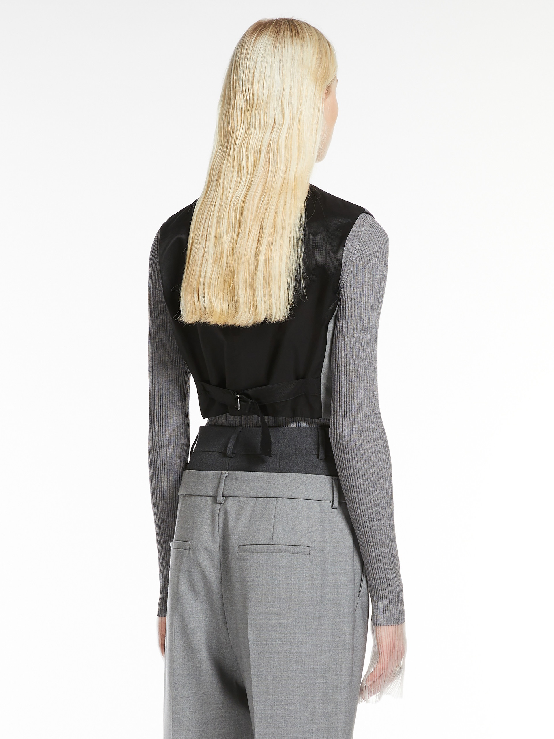 ADESSO1234 Cropped stretch wool waistcoat - 4