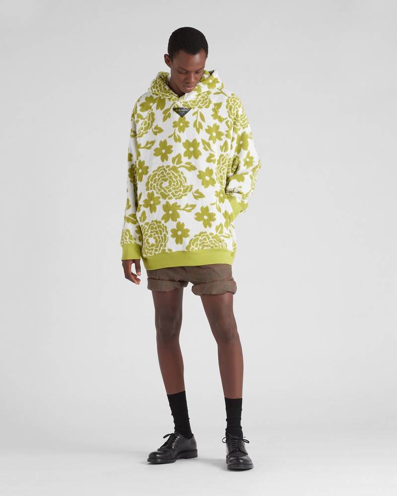 Prada Jacquard terrycloth hoodie outlook