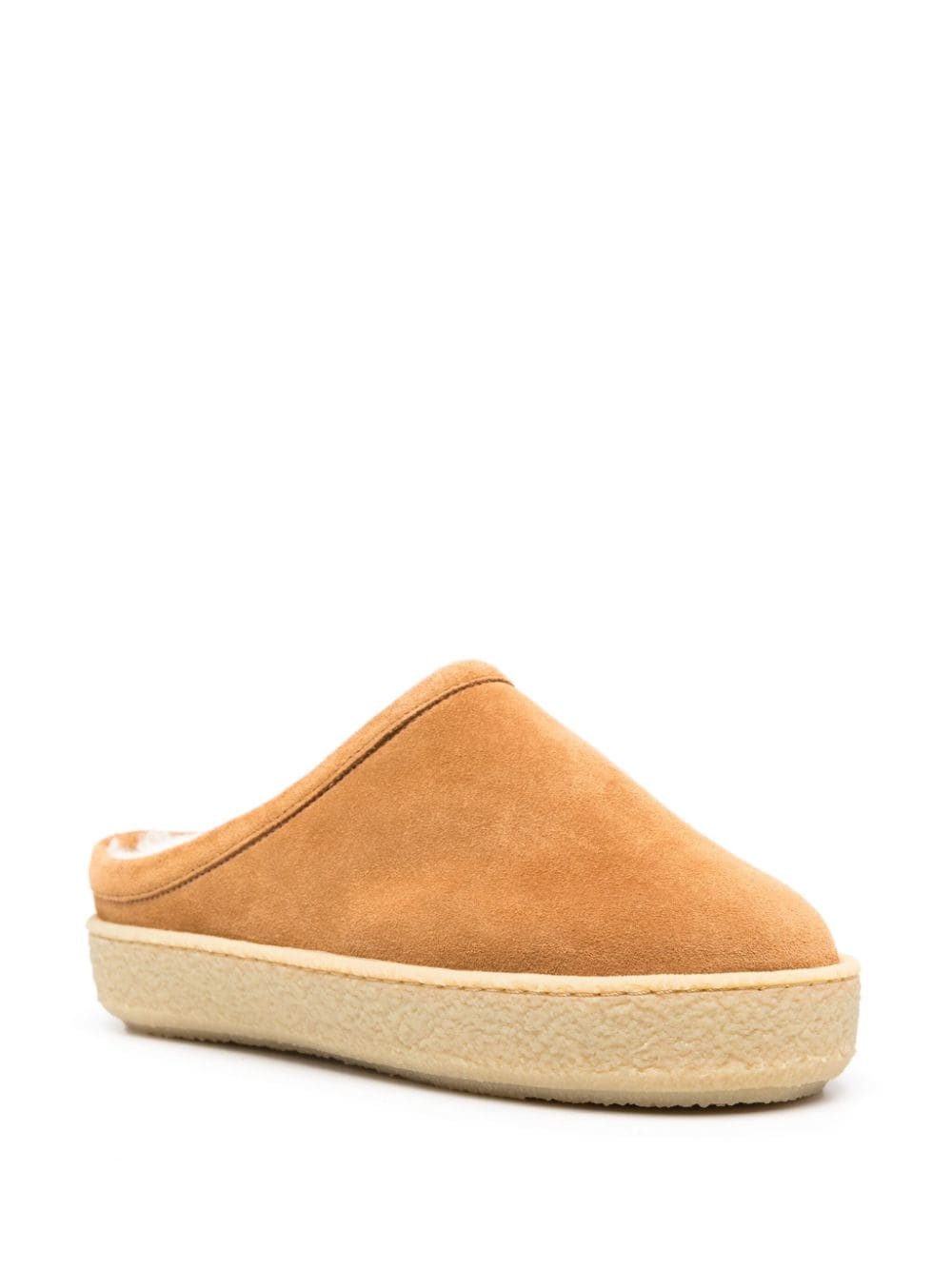 shearling suede mules - 2