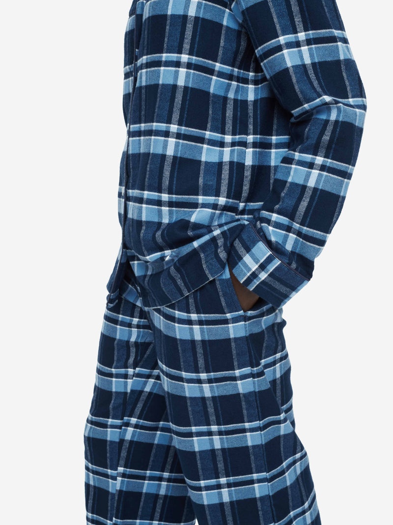 Women's Pyjamas Kelburn 22 Brushed Cotton Navy - 7