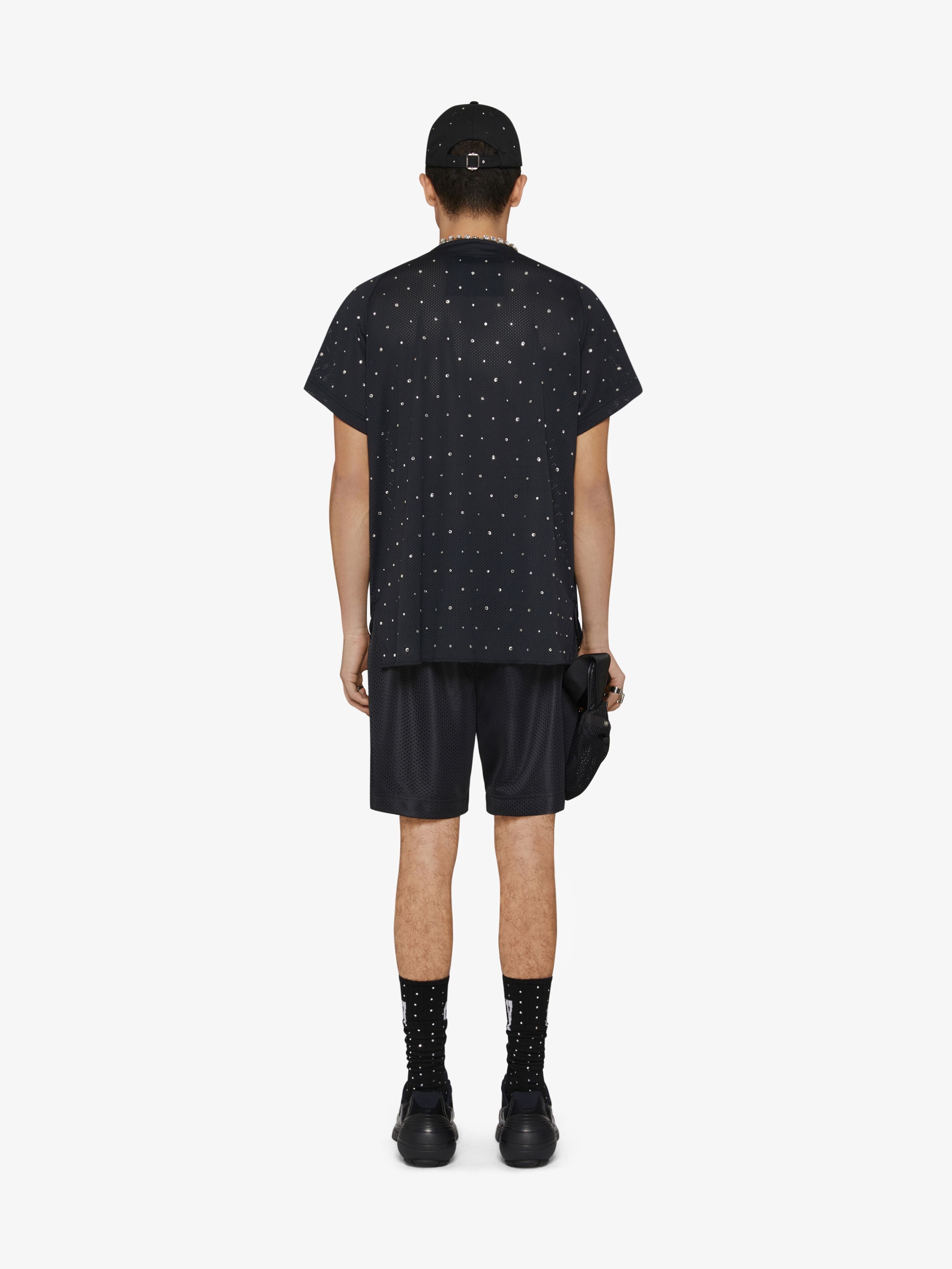 GIVENCHY COLLEGE BASEBALL SHIRT IN MESH WITH STUDS - 4