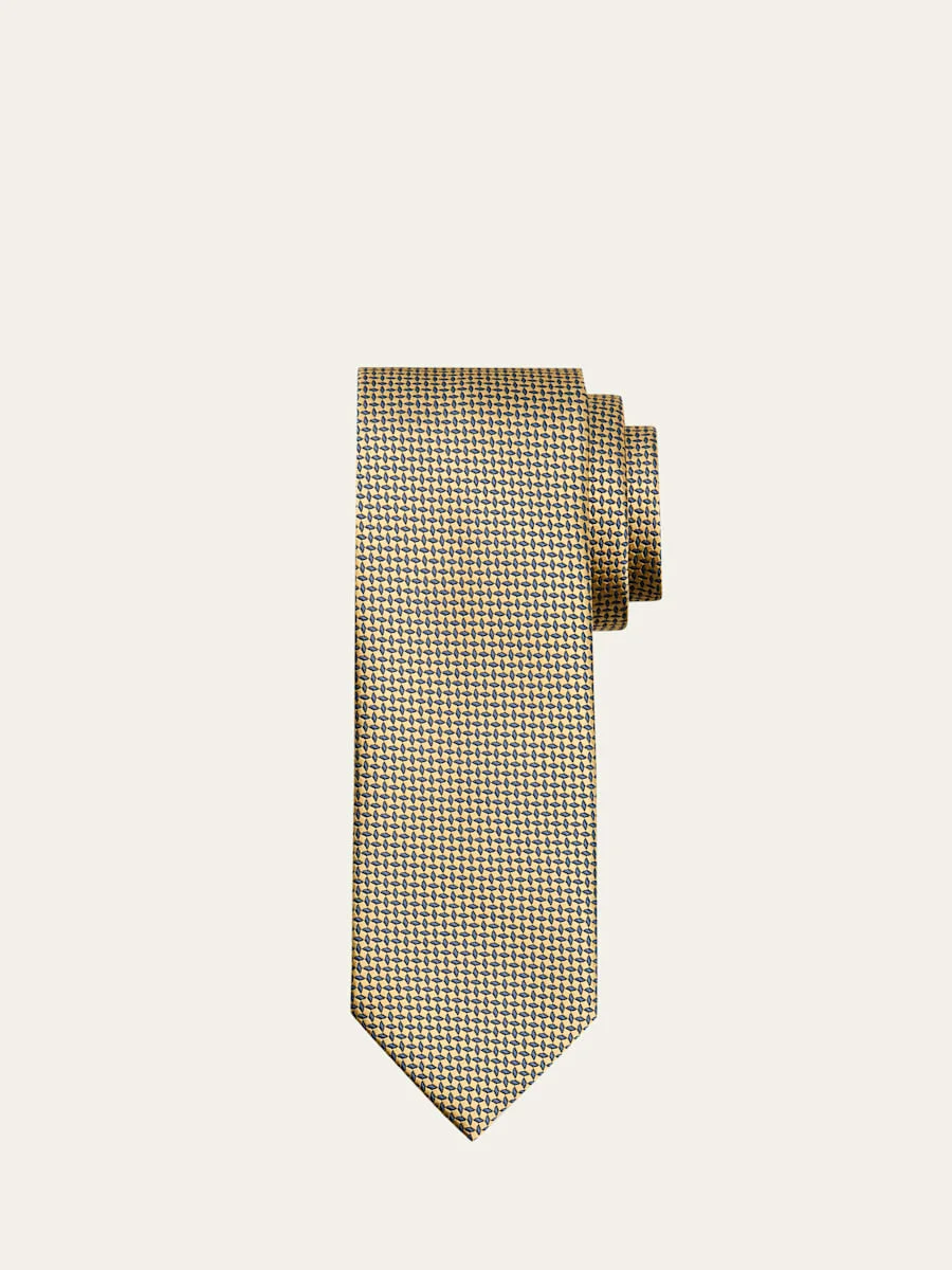 Men's Micro-Woven Silk Jacquard Tie - 1