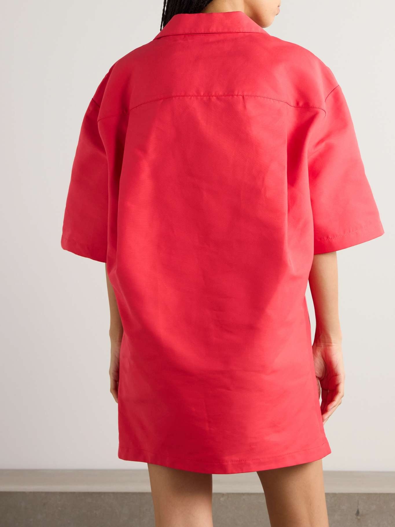 ワンピース Marni Oversized embroidered cotton mini dress Red MARNI Oversized embroidered cotton mini dress | NET-A-PORTER