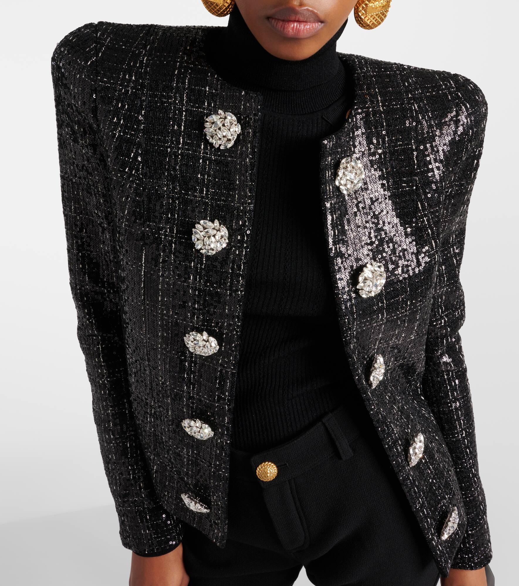 Sequined tweed jacket - 4