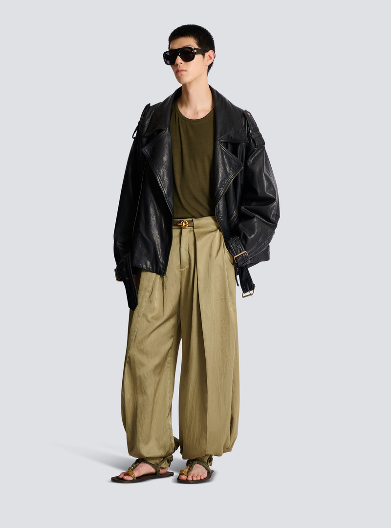 Balmain Lambskin leather biker jacket outlook