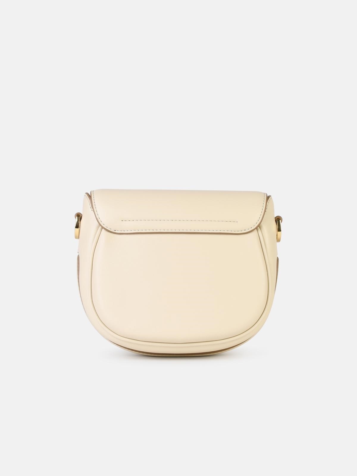 'SADDLE' CREAM LEATHER BAG - 3