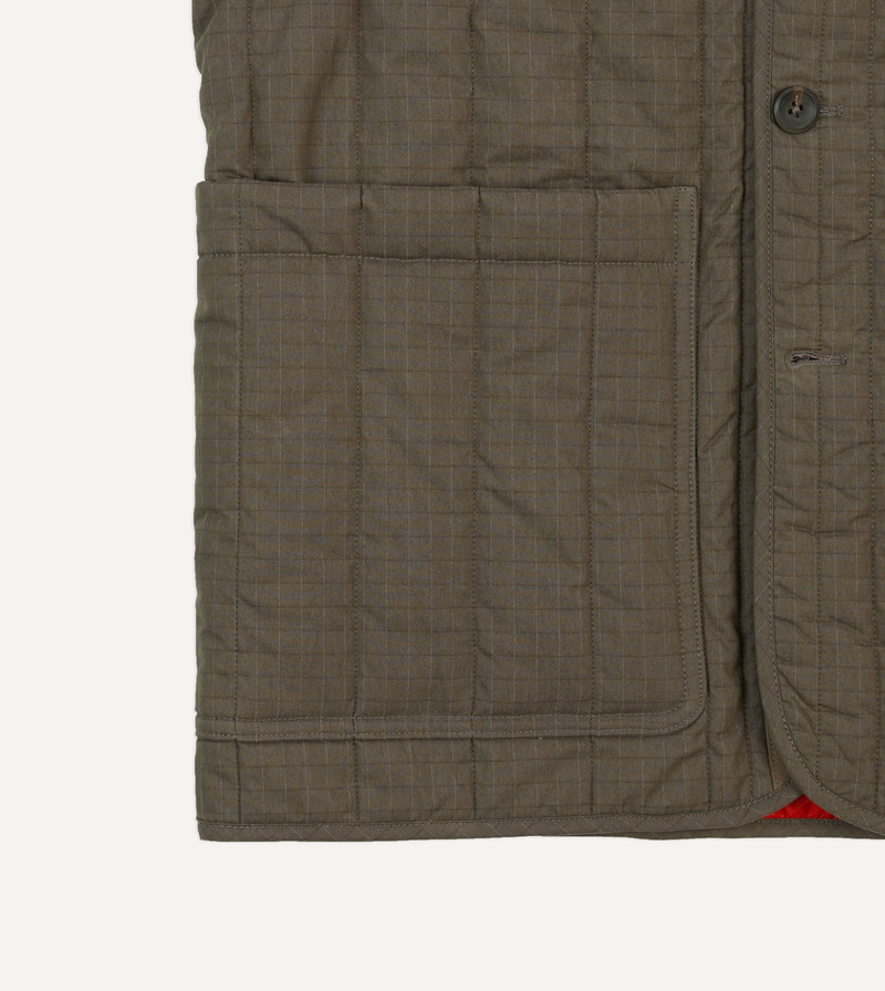 Green Ripstop Quilted Vest 5