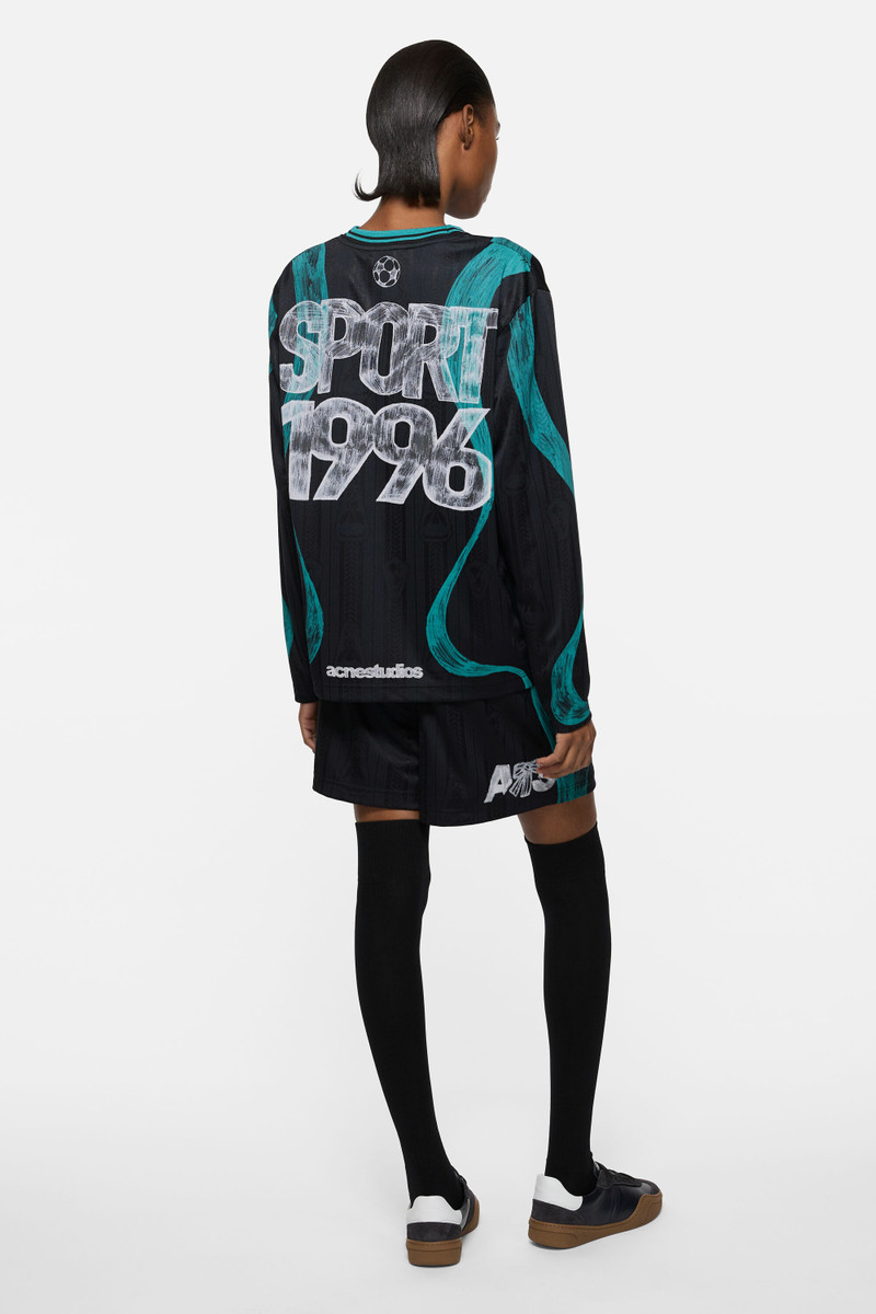 Sports jersey graphic t-shirt - Black 3