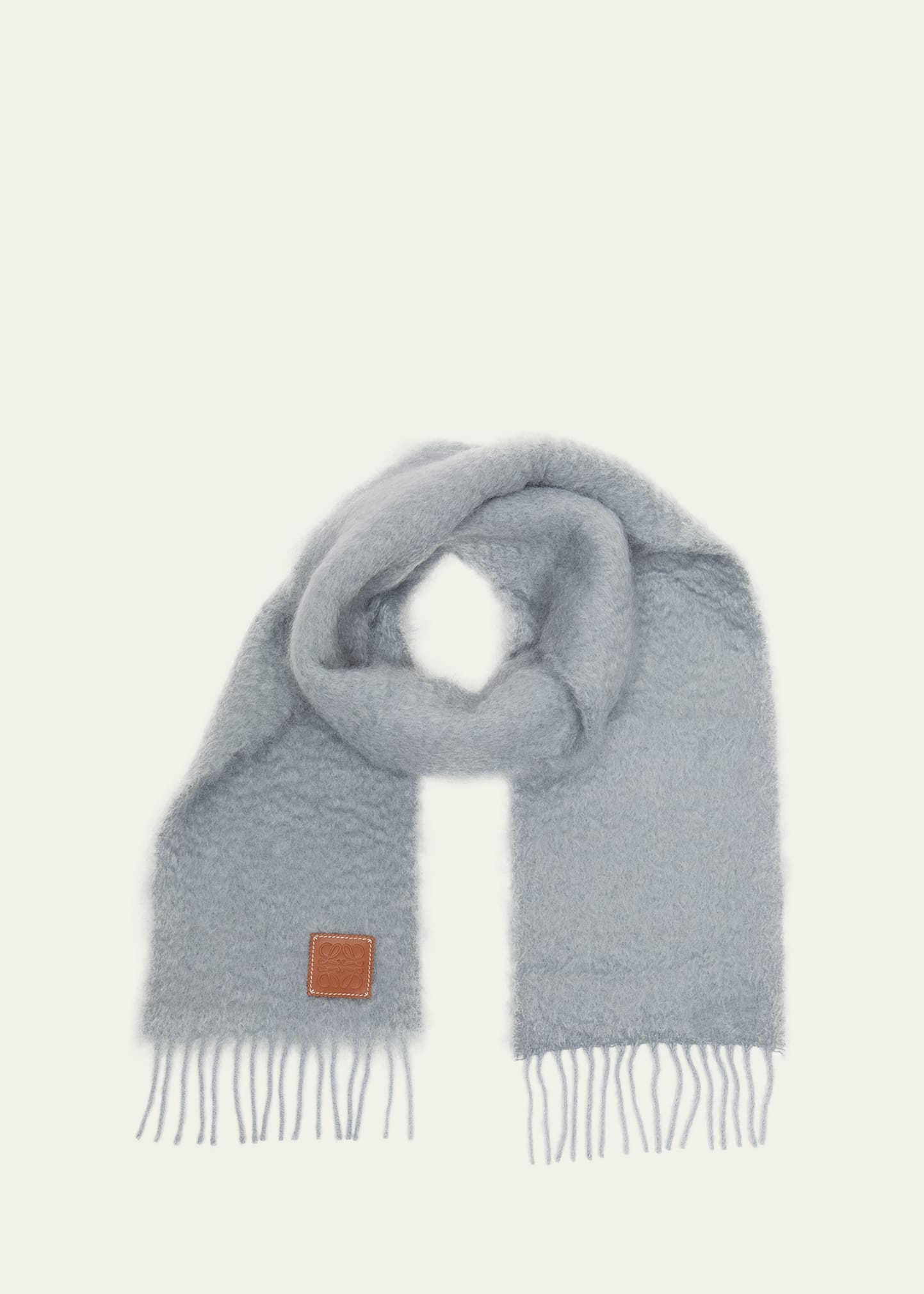 Loewe Anagram Mohair Fringe Scarf | bergdorfgoodman | REVERSIBLE