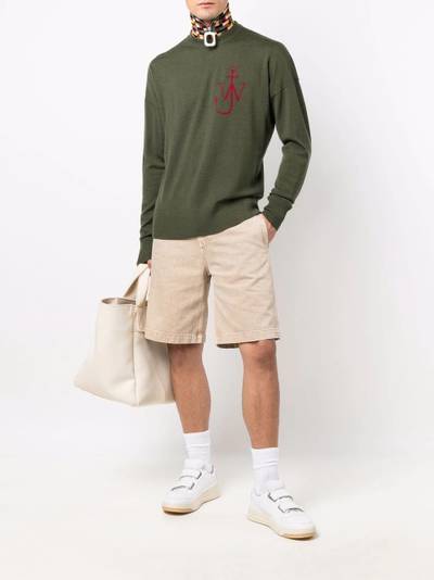 JW Anderson logo-print merino wool jumper outlook