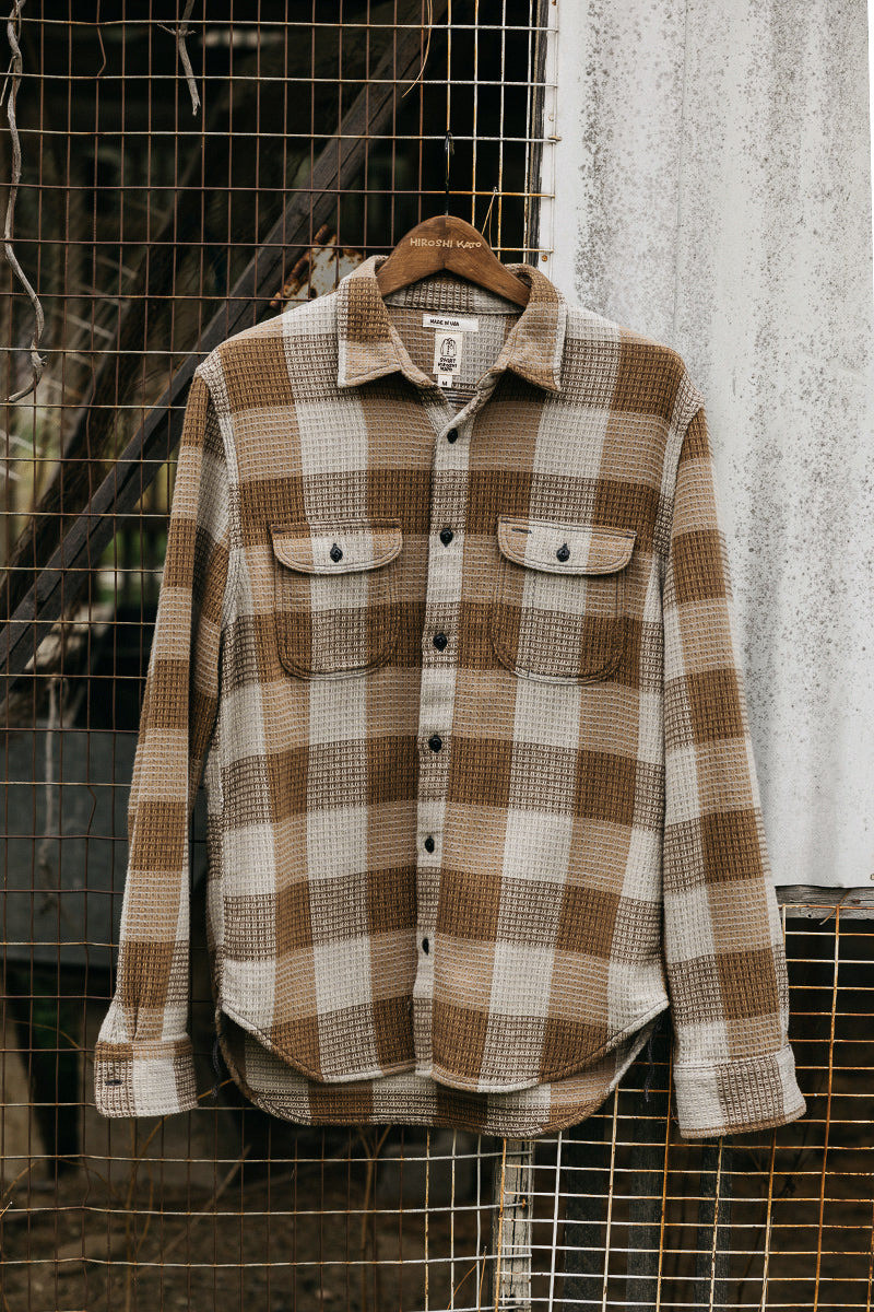 HIROSHI KATO The Brace Waffle Plaid - Fog outlook