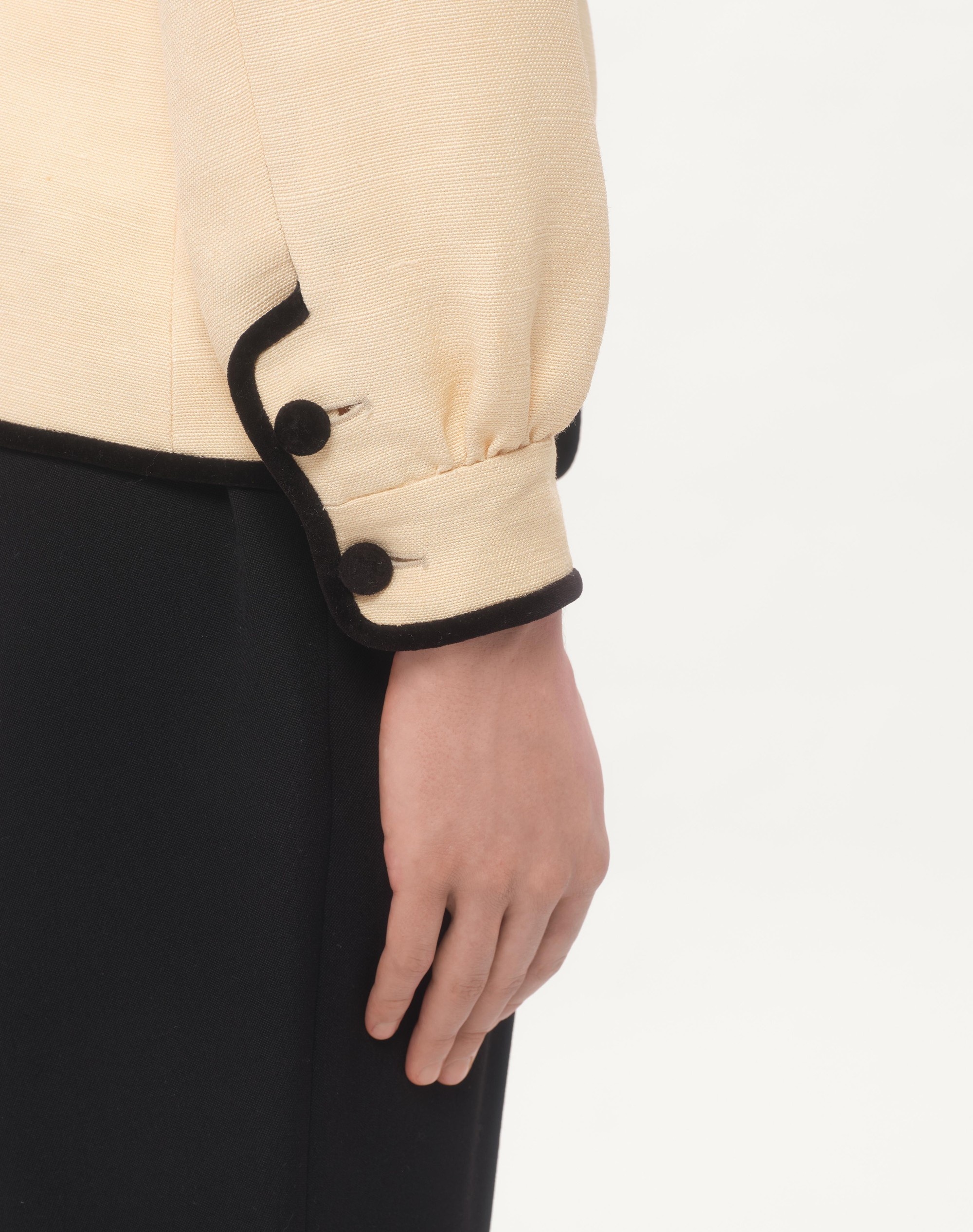 SILK AND JUTE CANVAS JACKET WITH VG EMBROIDERY - 4