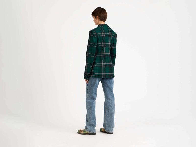 FITTED WAIST TAILORED JACKET IN FOREST GREEN 3