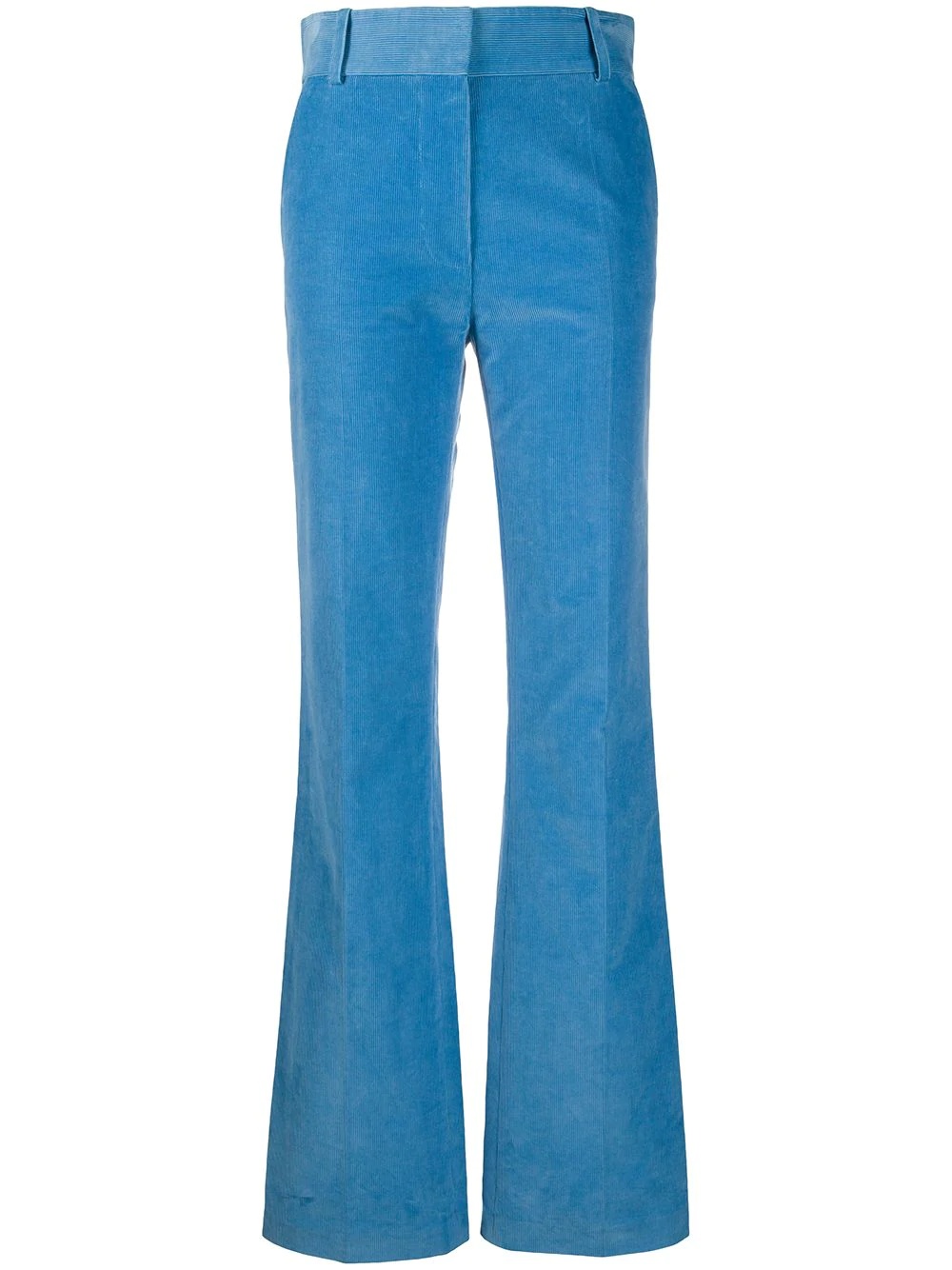 high-waisted flared trousers - 1