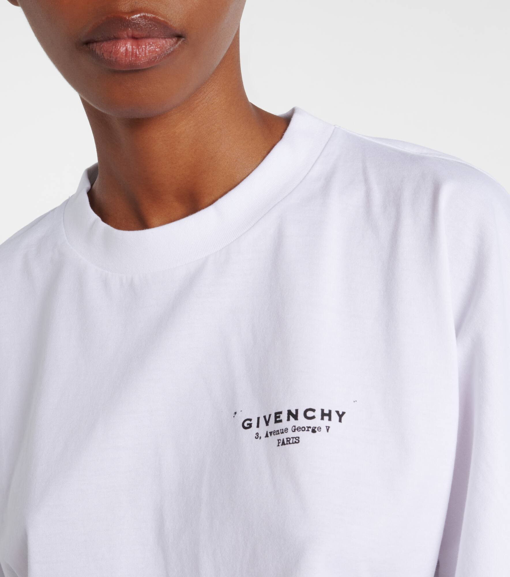 Cropped logo cotton T-shirt - 4