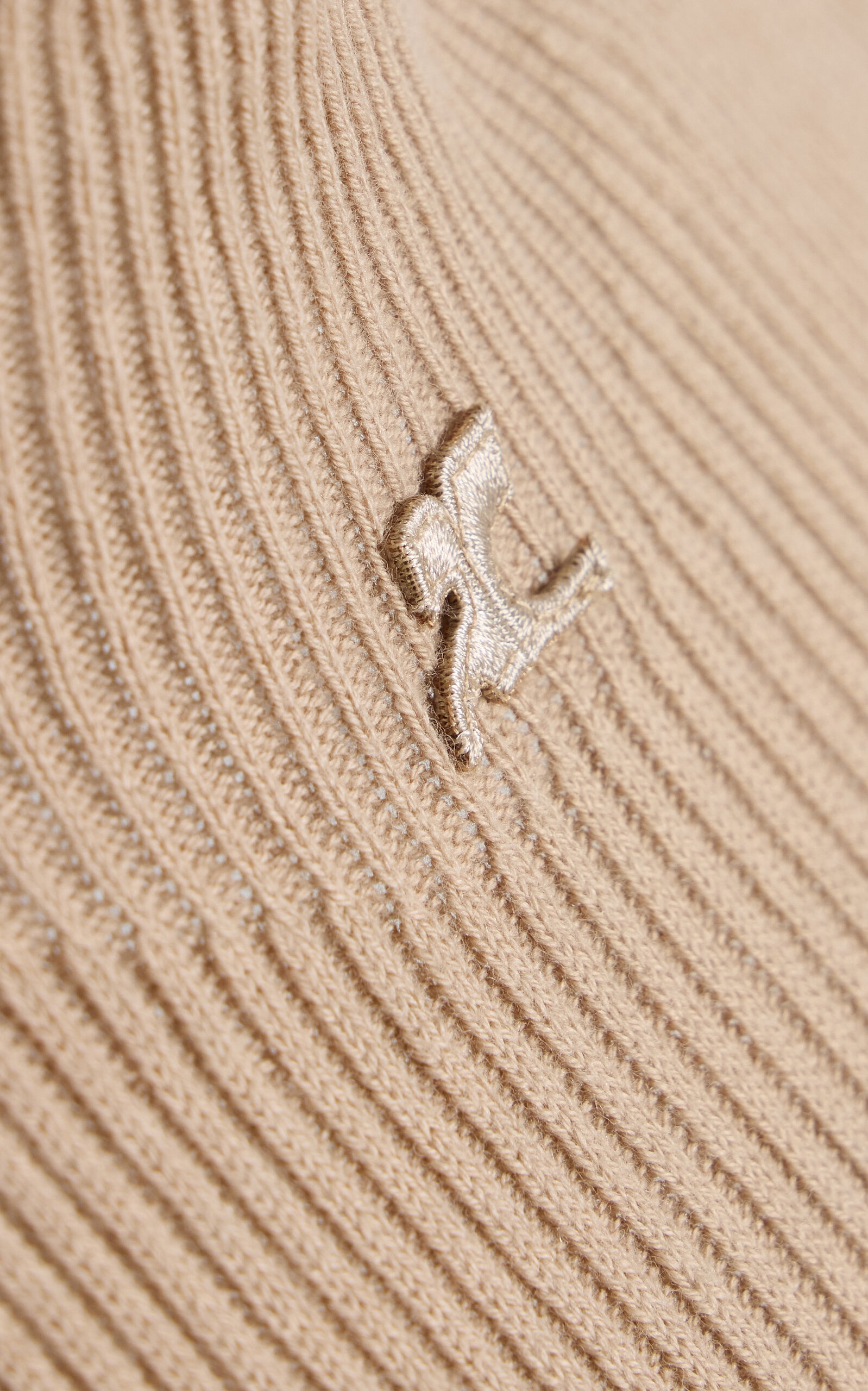 Mockneck Ribbed Cotton-Wool Top neutral - 5