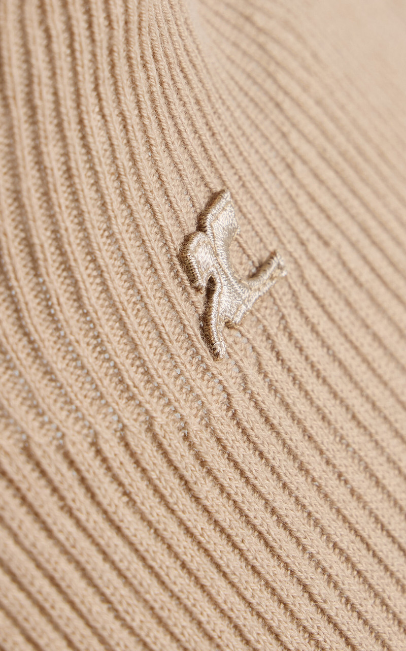 Mockneck Ribbed Cotton-Wool Top neutral 5