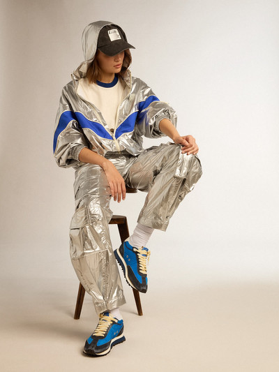 Golden Goose Women’s cargo pants in silver technical fabric outlook