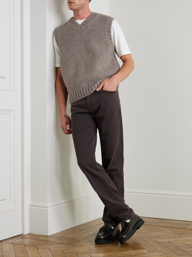 FRAME L'Homme Slim-Fit Stretch Lyocell-Blend Trousers Brown outlook