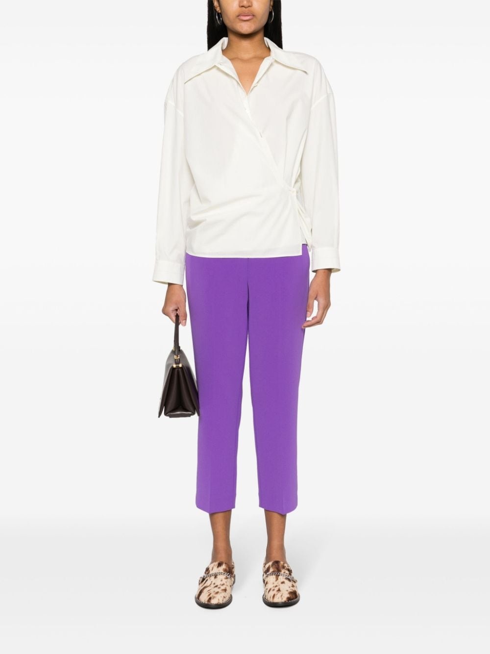 high-waist slim-fit trousers - 2