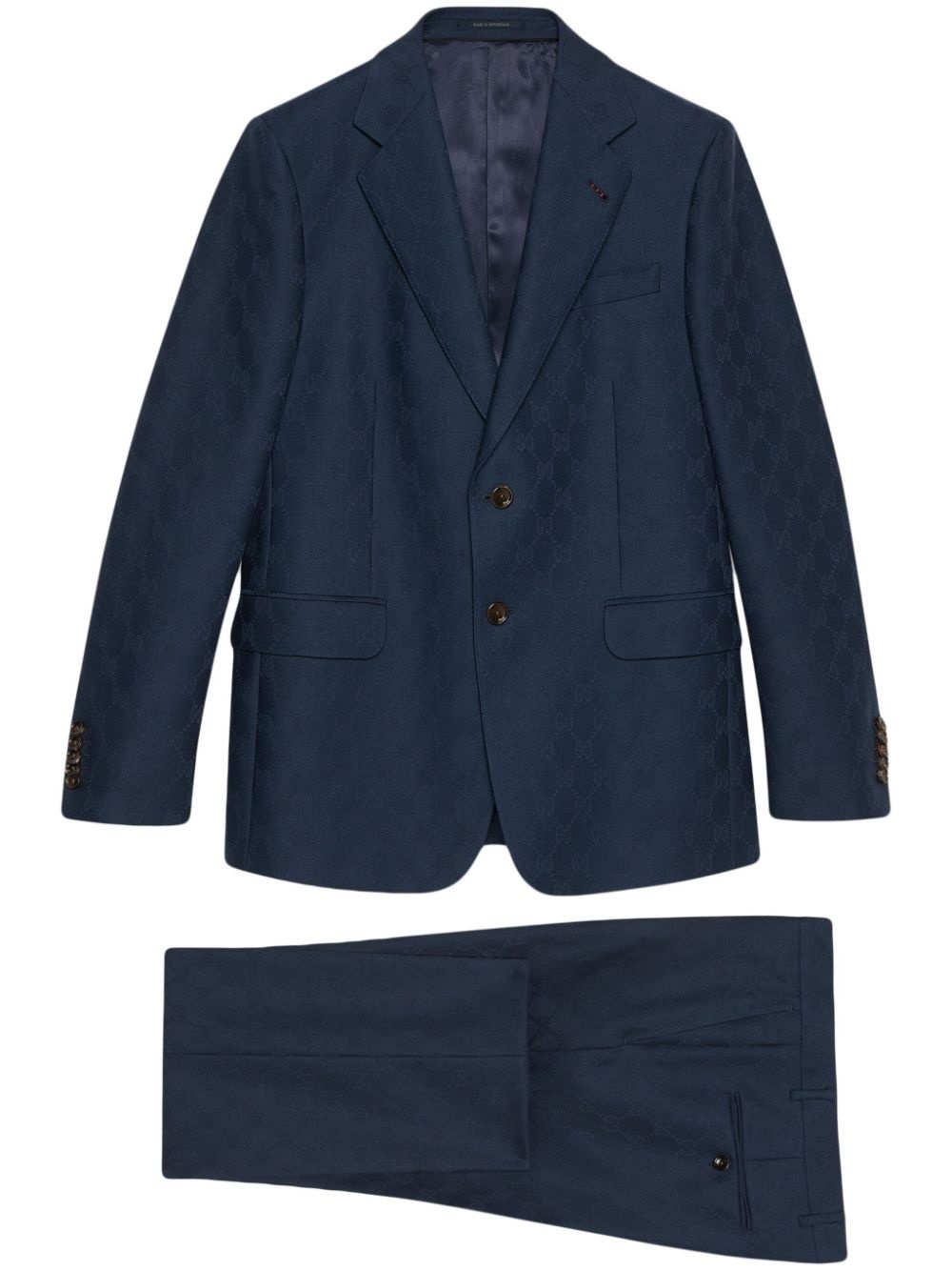 GG Damier-jacquard wool suit - 1