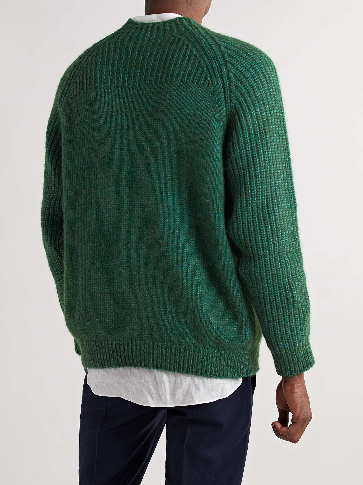 Gents Ribbed Cotton-Blend Mock-Neck Sweater - 4