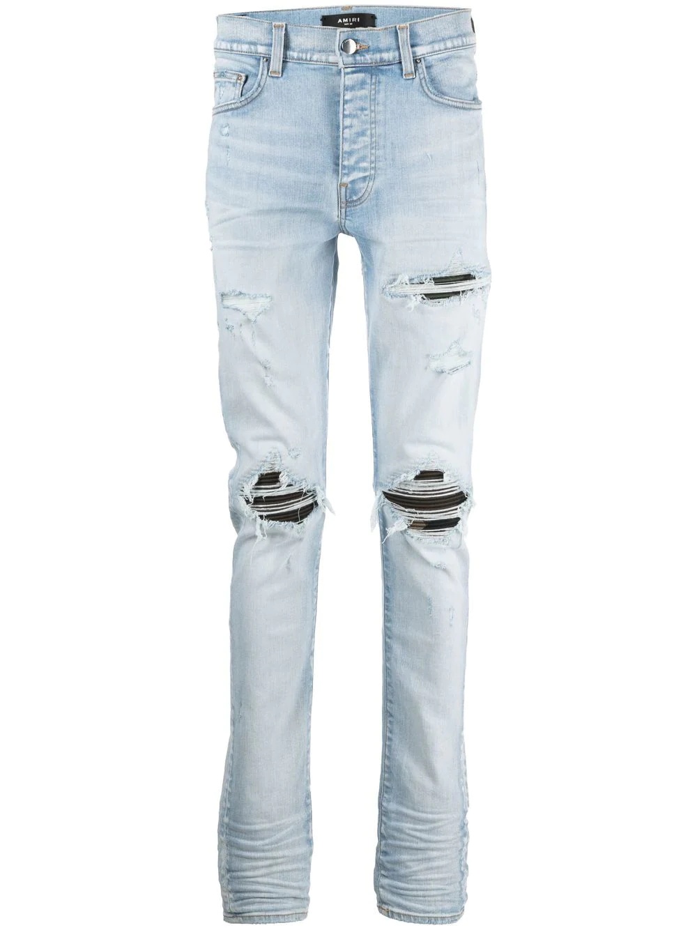 distressed slim-fit jeans - 1