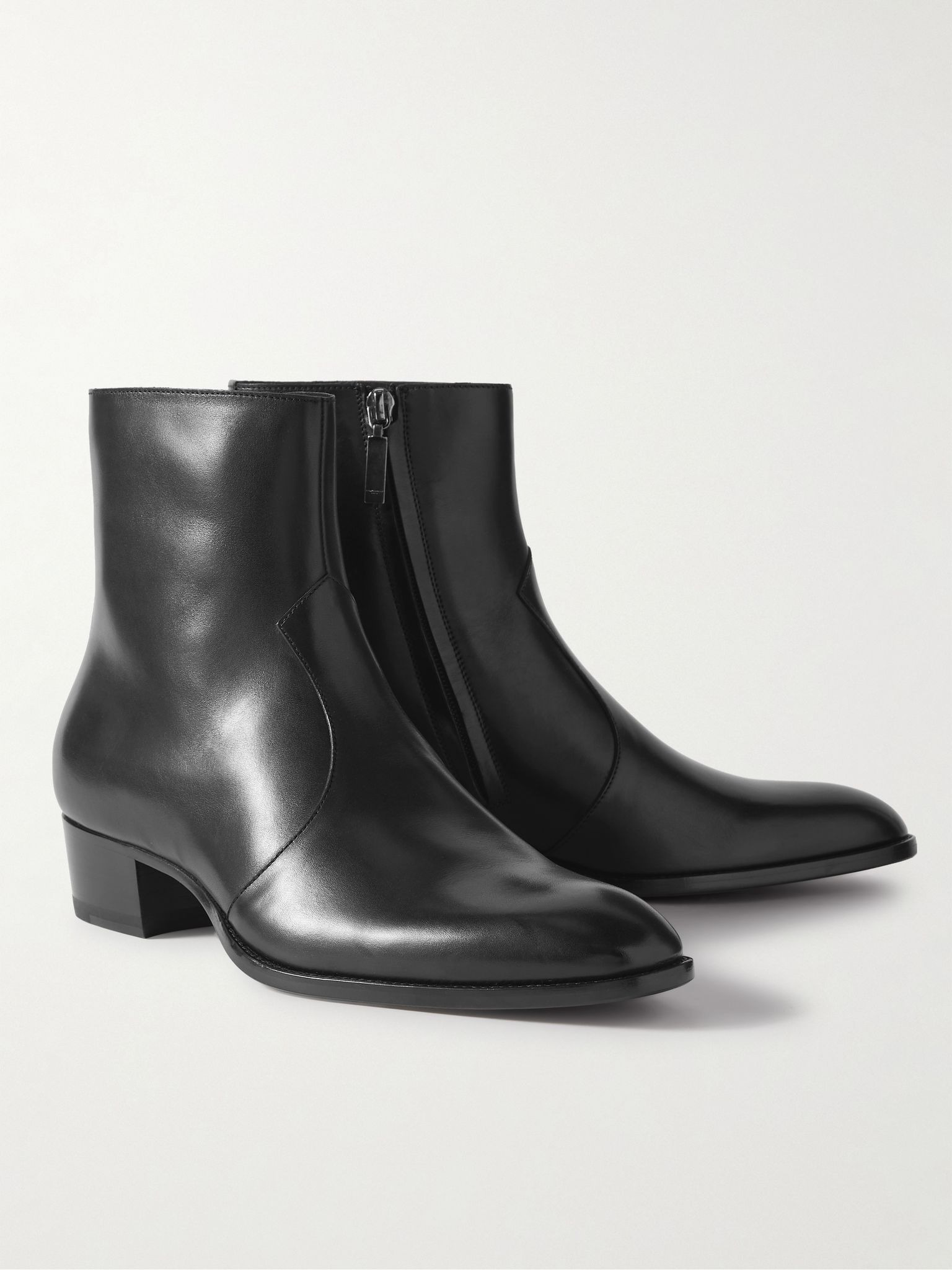 Wyatt Leather Chelsea Boots Black - 4